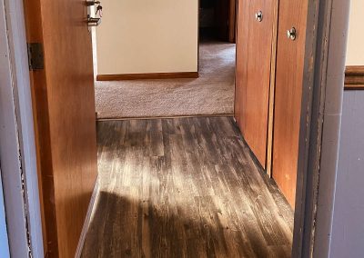 Plank floors in entryway